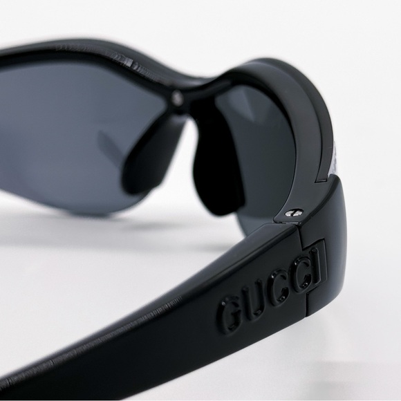 NEW GUCCI GG1651S 004 MASK BLACK SILVER UNISEX SUNGLASSES GUCCI - Picture 6 of 10